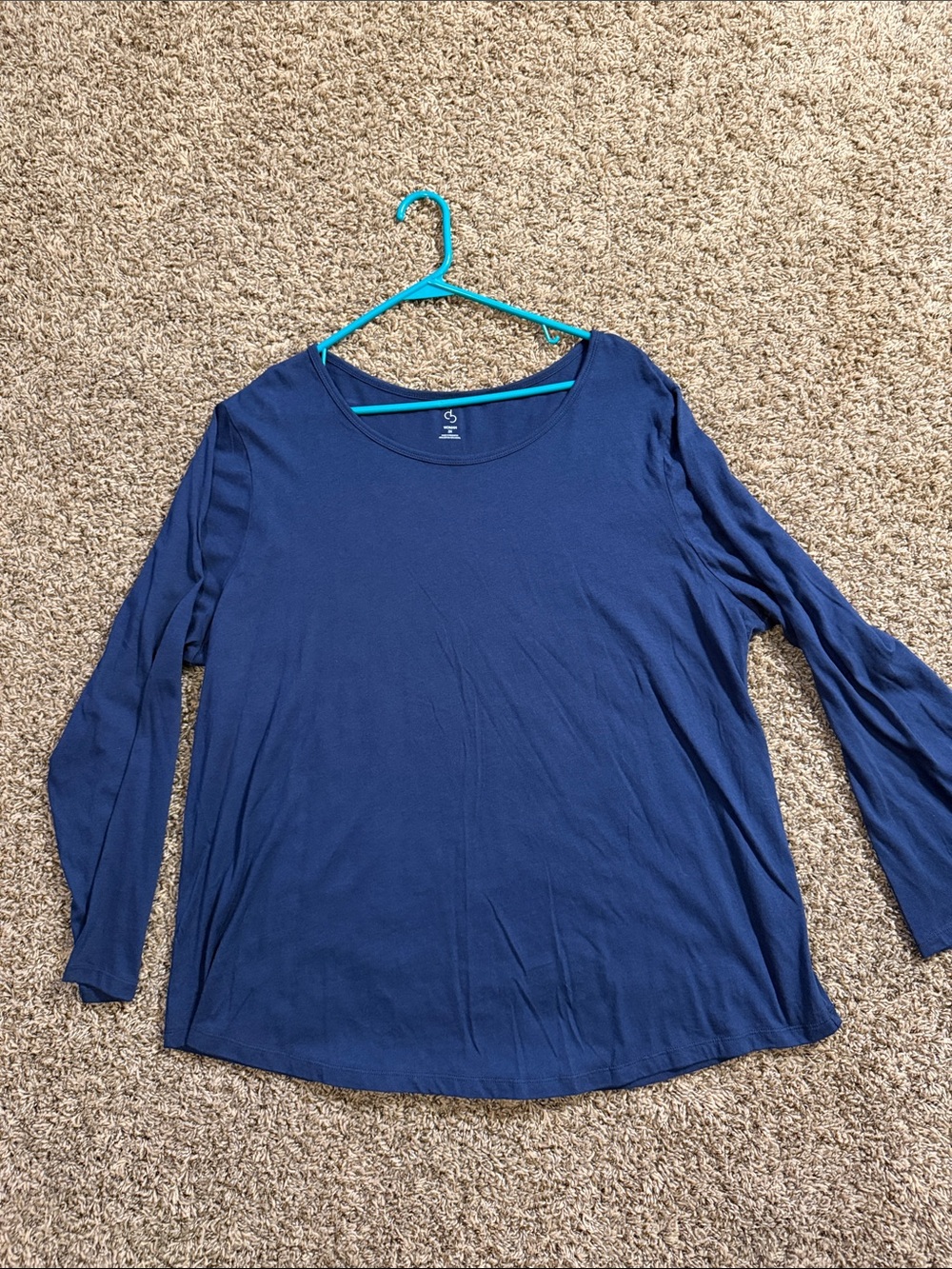 Classic Scoop Neck Long-Sleeve Tee - Navy